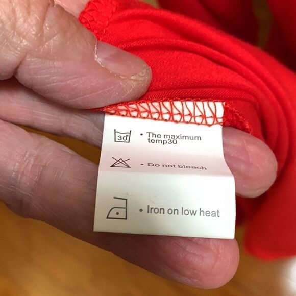 Molerani Size Small long sleeve red dress - Picture 7 of 8